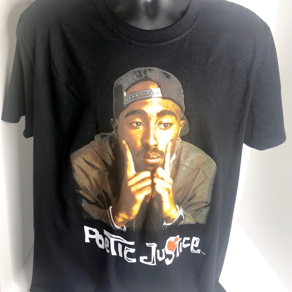 Tupac Shakur Poetic Justice Graphic Black Tee